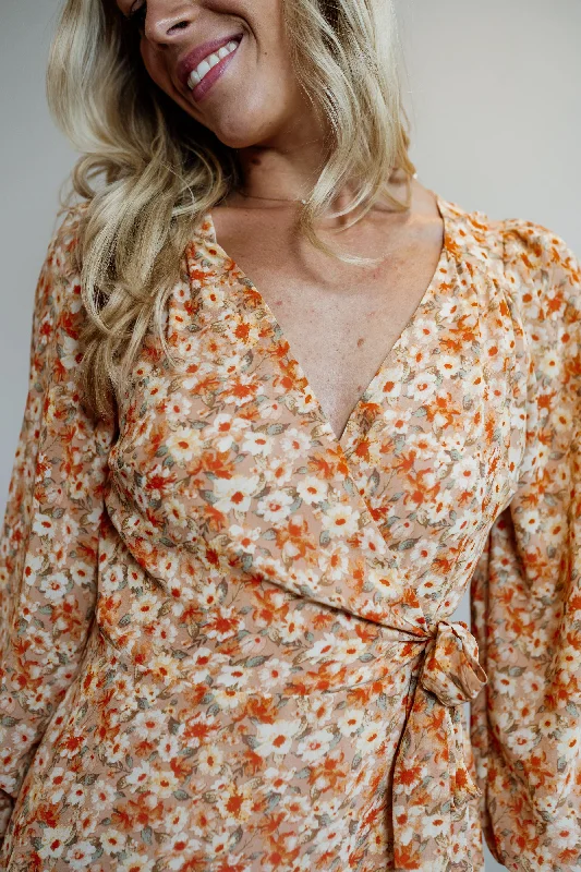 Clearance - Nectarine Lane Wrap Dress